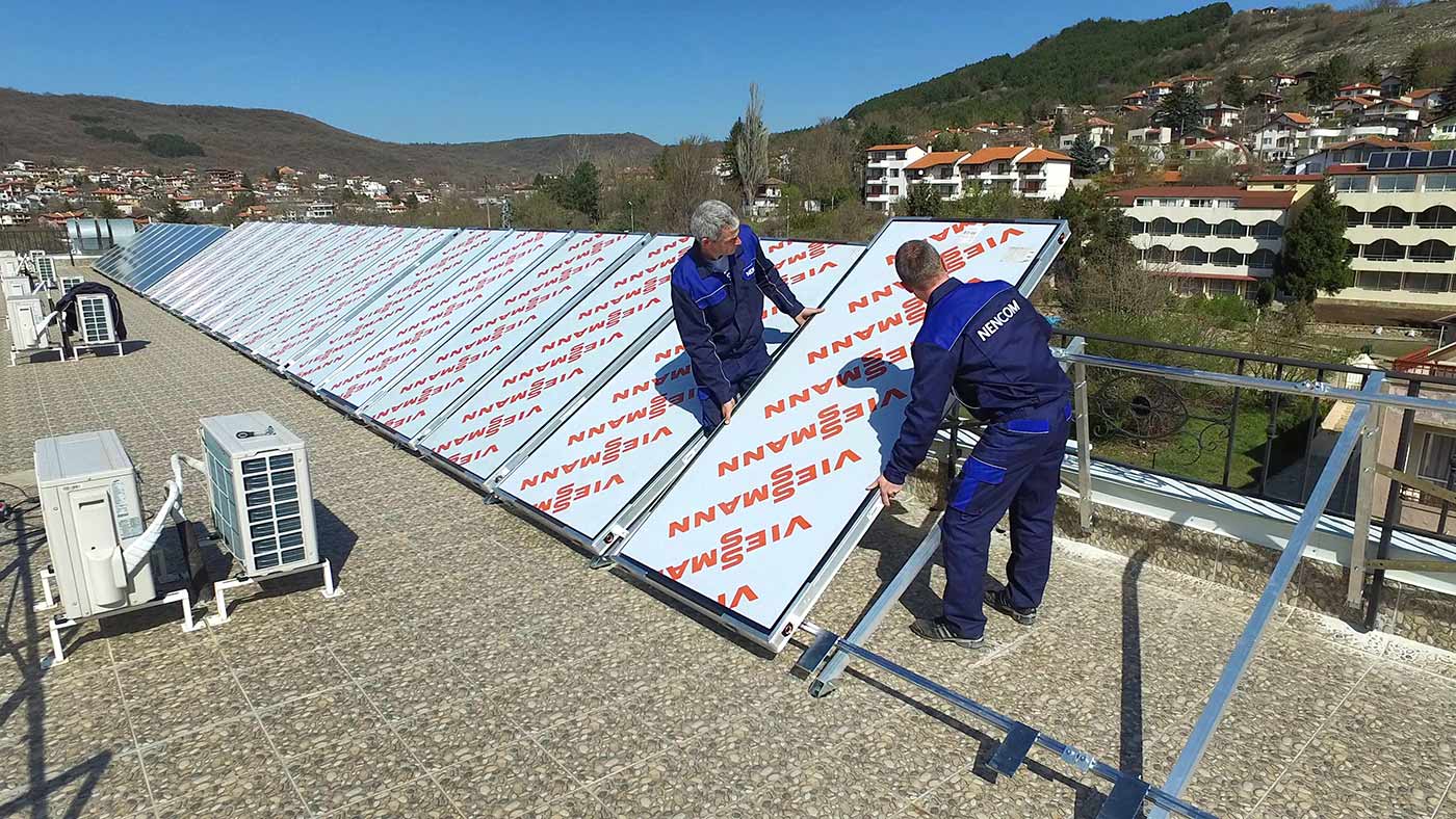 We are installing the solar collectors Viessmann