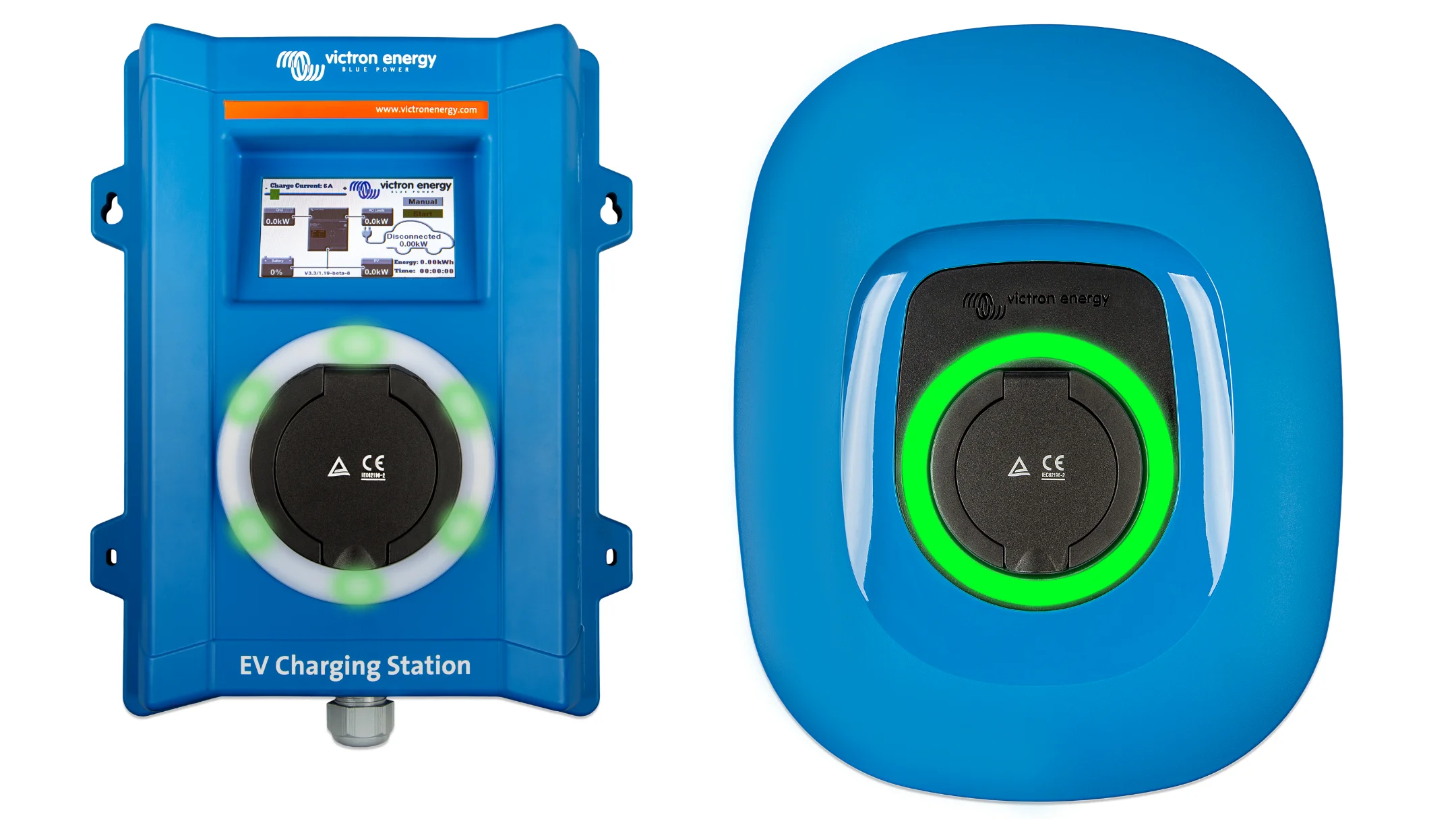 Two versions of Victron charging stations